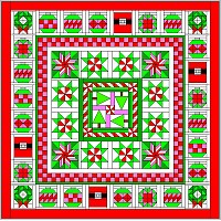 TMC - Thoroughly Modern Christmas Quilt Piecing Pattern
